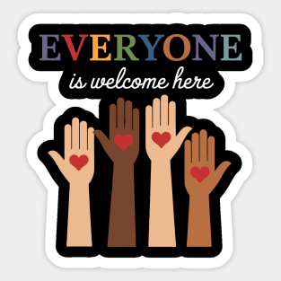 Everyone Is Welcome Here Idaho Teacher Sticker